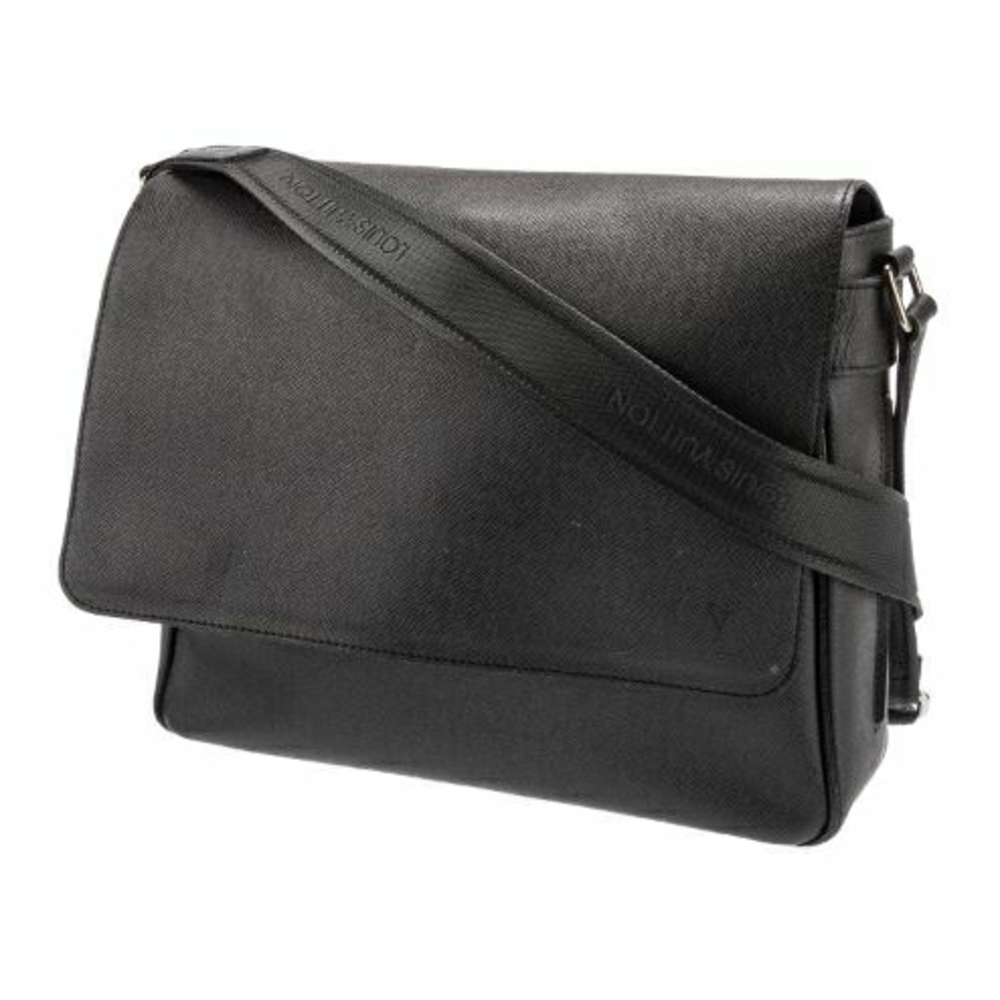 Louis VUITTON Black Leather Men's Messenger Bag